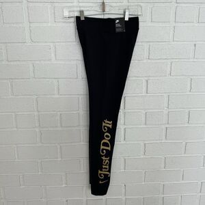Nike Leggings Womens XS Black High Rise Full Length Tight Fit New Just Do It